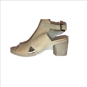 Roan by Bed Stu Christine Leather Peep Toe Block Heels Size 7